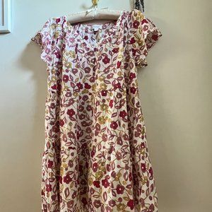Velvet by Graham & Spencer baby doll lightweight floral summer dress size L